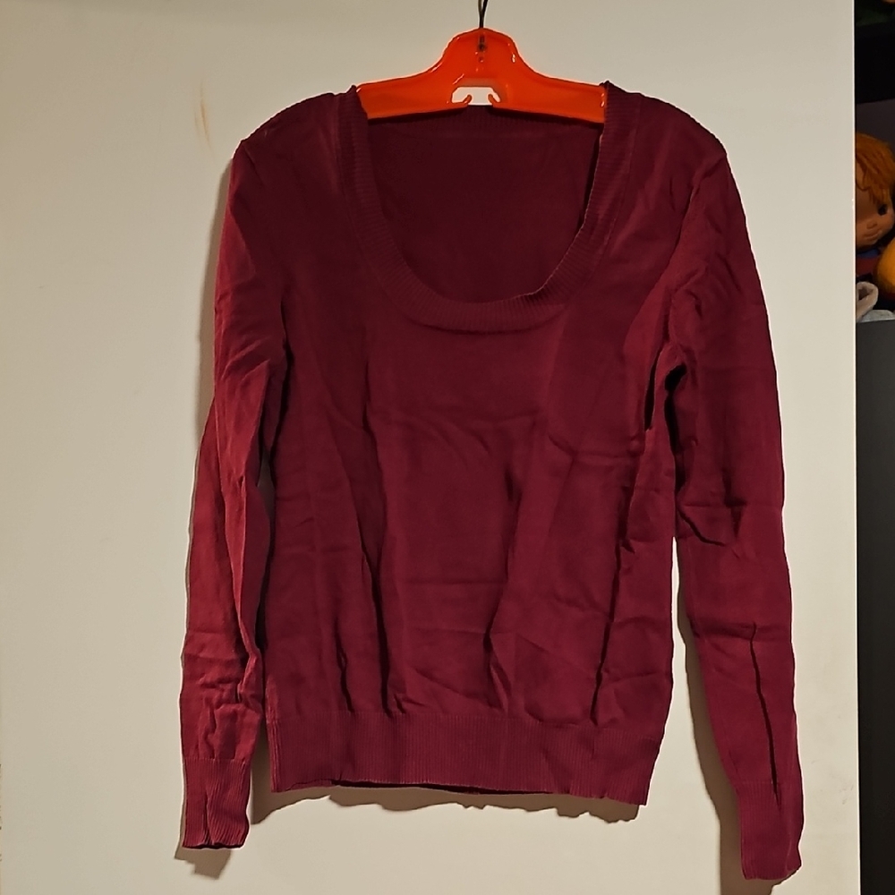 Smart Set Burgundy Crew Neck Sweater